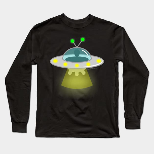 UFO Long Sleeve T-Shirt by Pendientera